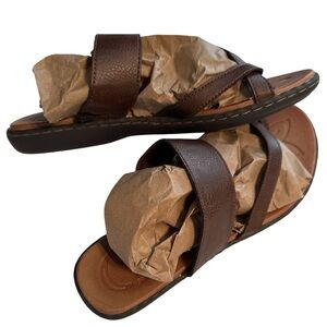 Børn bøc Brown Leather Sandals size 8M